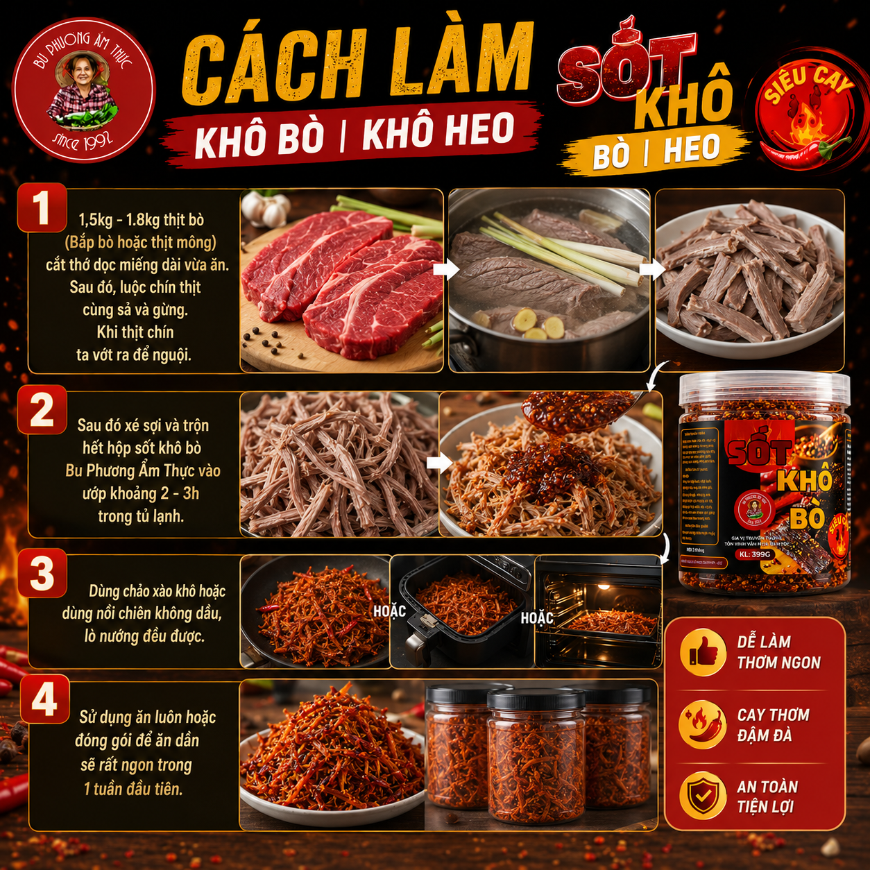 Sốt Làm Khô Bò Khô Heo Bu Phương 399G – Gia Vị Ướp Thịt Làm Khô Đậm Đà, Tiện Dùng - BP33_thumbnail_4