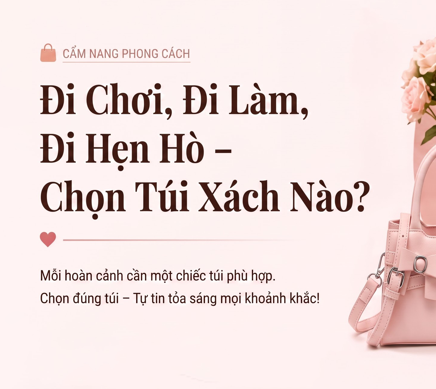 Đi Chơi, Đi Làm, Đi Hẹn Hò – Chọn Túi Xách Nào?