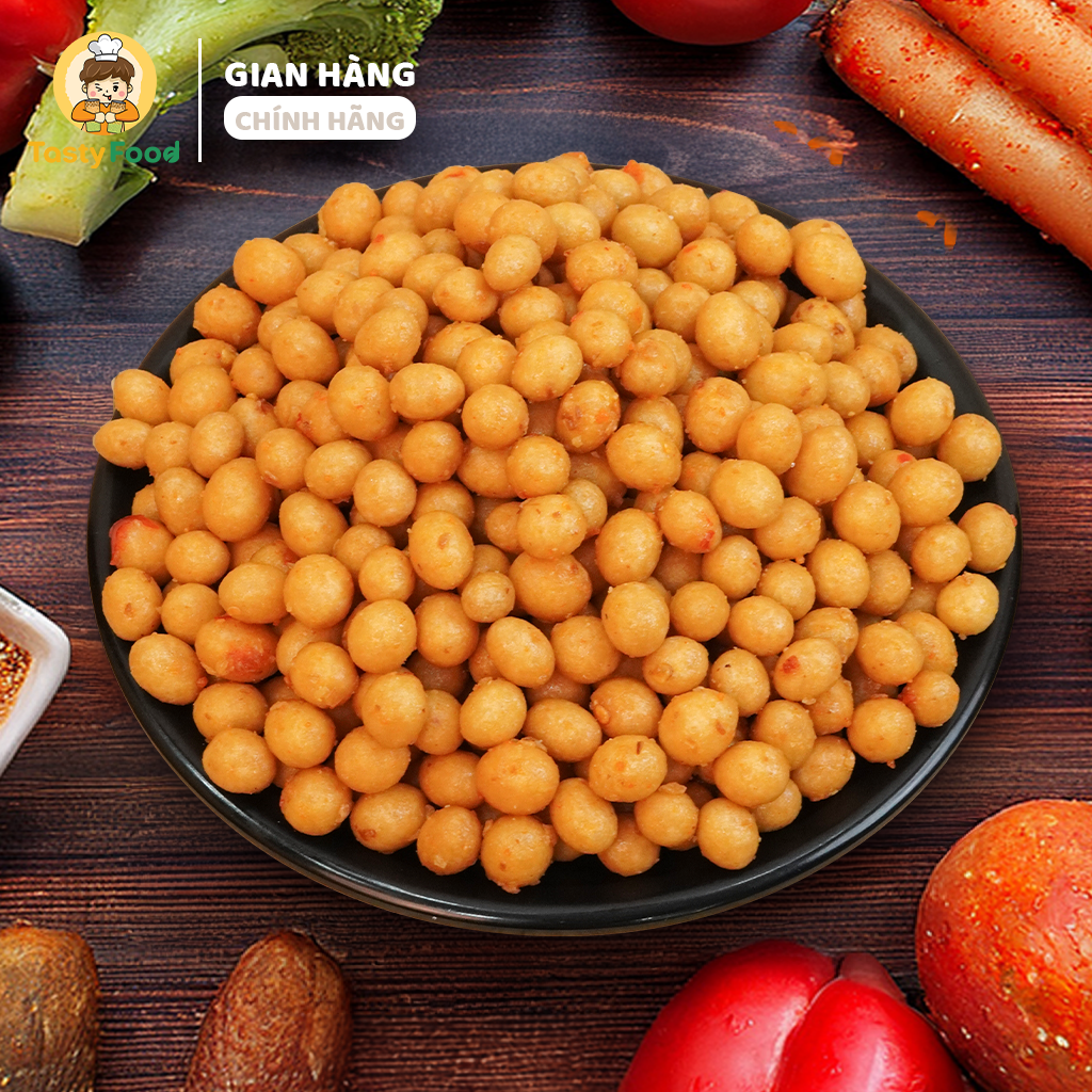 Đậu phộng da cá tỏi ớt Tasty Food - Hũ vuông nhỏ 500g_thumbnail_3