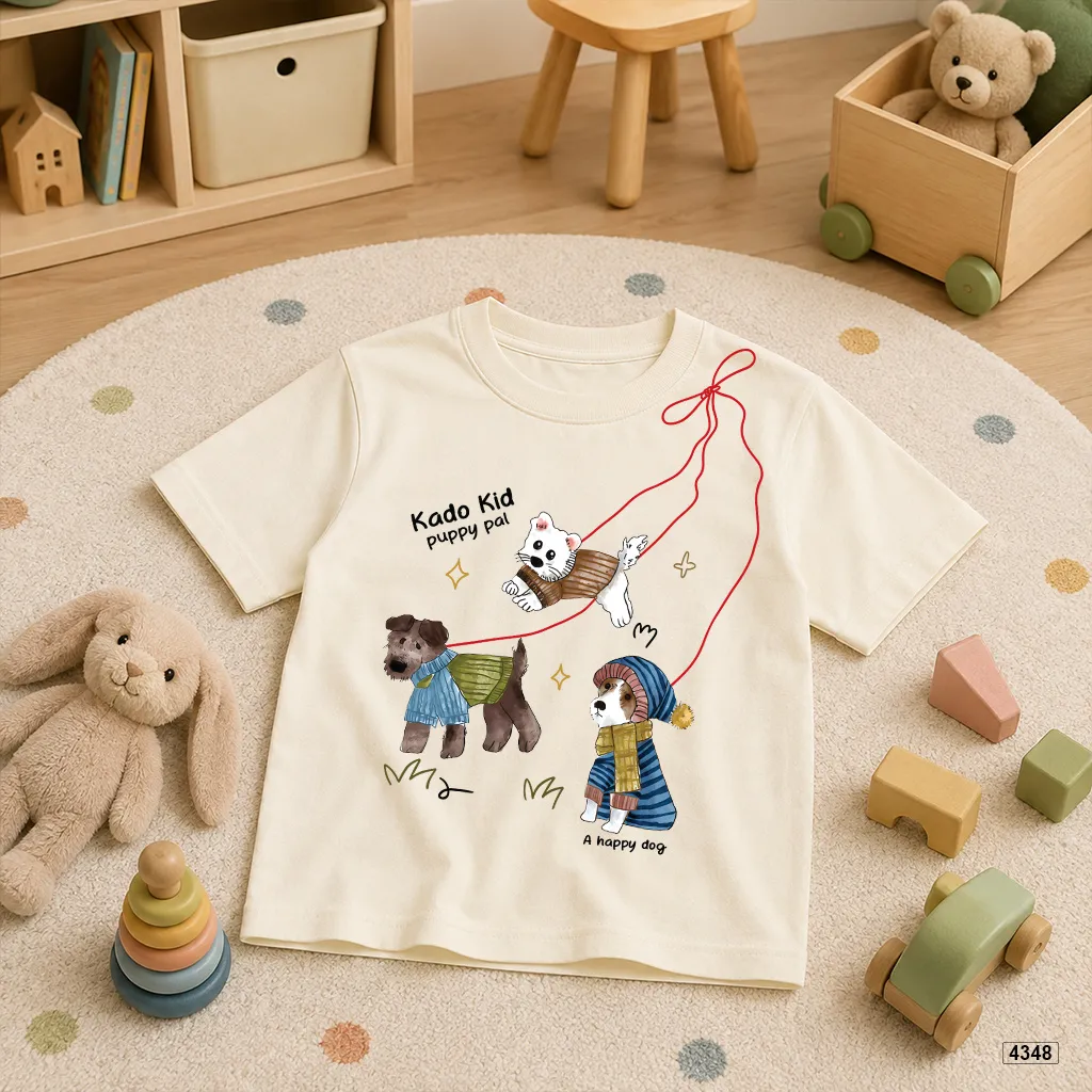 Áo thun bé trai bé gái form rộng Puppy Pal Kado 4348_thumbnail_7
