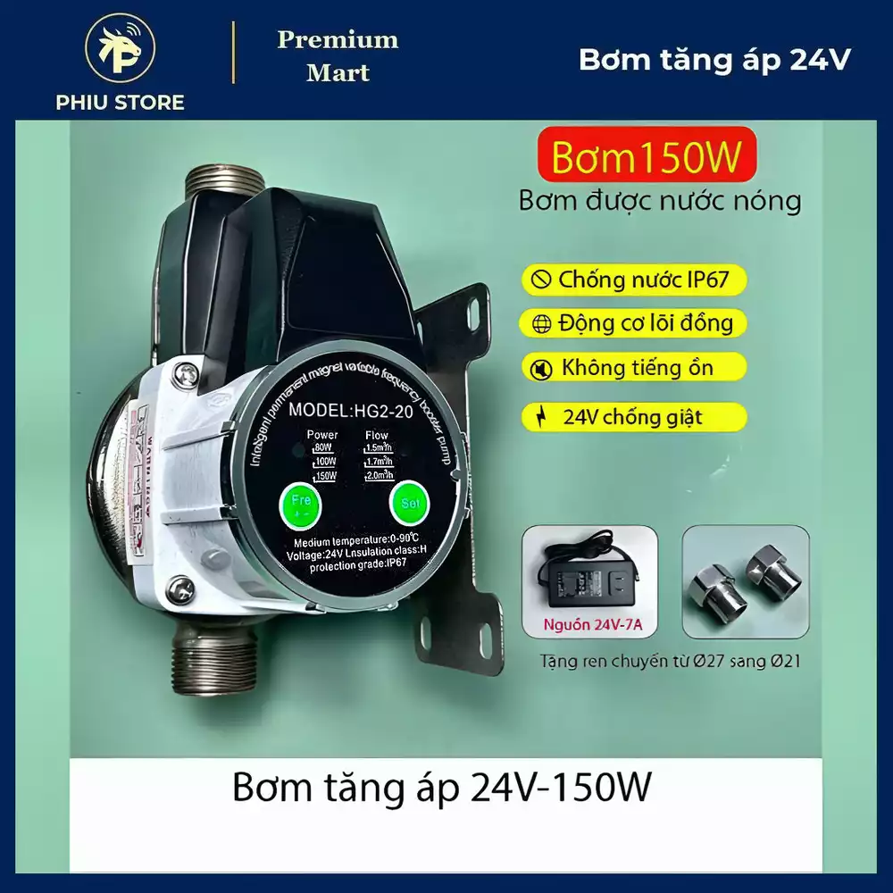 Bơm tăng áp tự động - bơm tăng áp bình nóng lạnh, bơm tăng áp vòi sen tắm