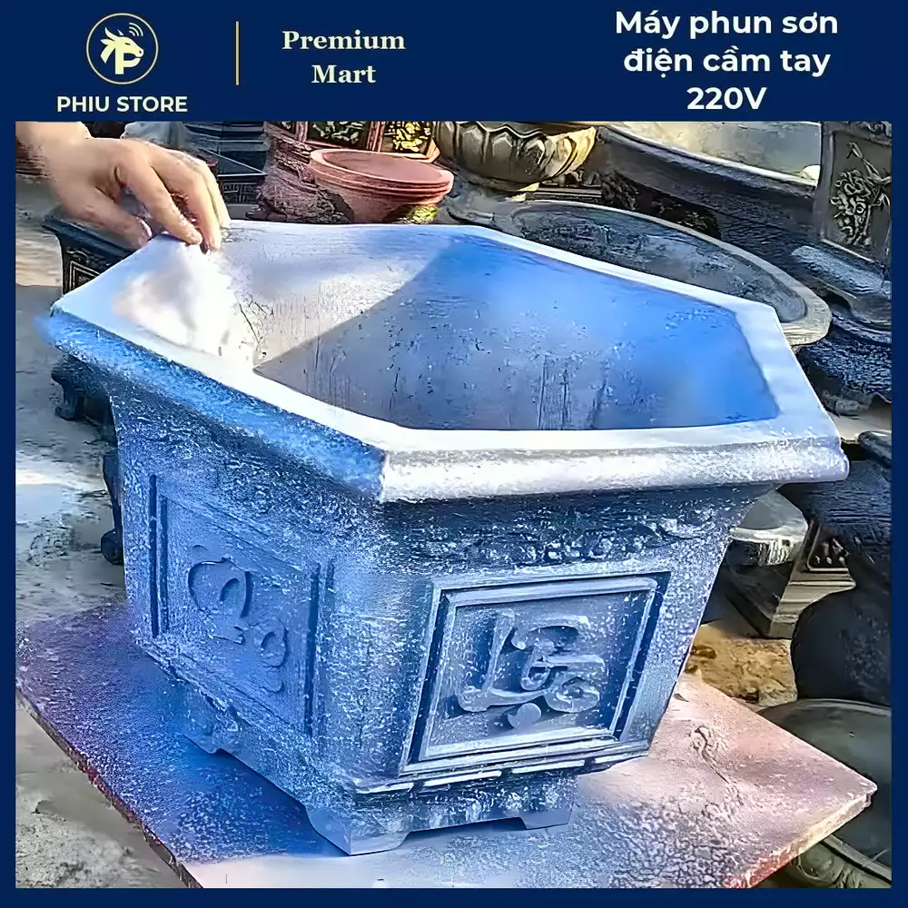 Máy phun sơn điện cầm tay - máy phun sơn 220V, súng phun sơn chạy điện