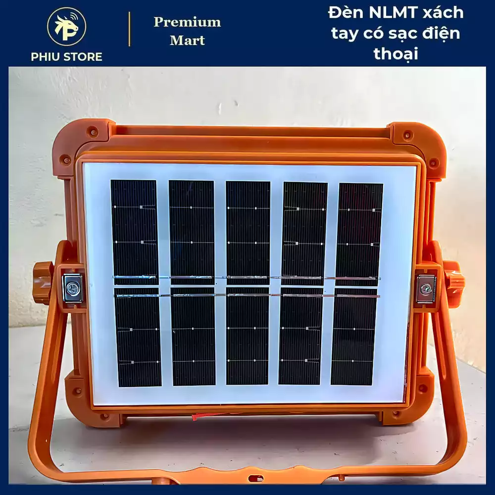 Đèn năng lượng mặt trời xách tay - đèn pha sạc tích điện, đèn LED sạc năng lượng mặt trời