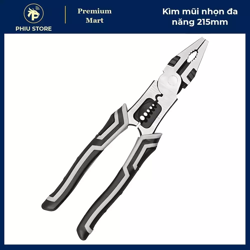 Combo Đồ Nghề Gia Đình 4 Món - Kìm điện đa năng mũi nhọn 215mm