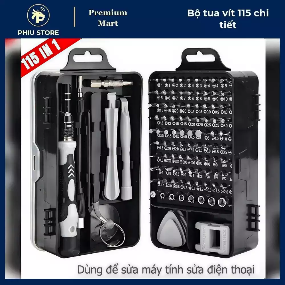 Combo Đồ Nghề Gia Đình 4 Món - Bộ tua vít 115 chi tiết
