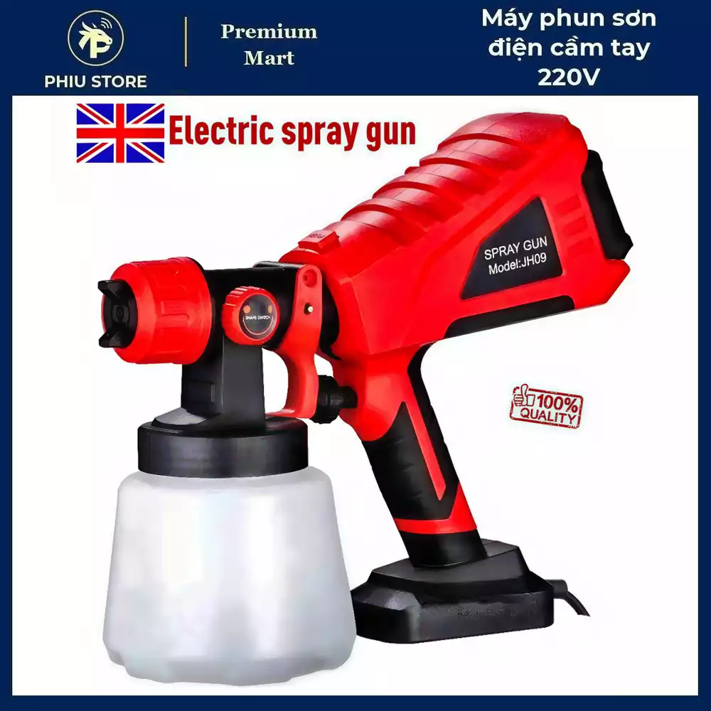 Máy phun sơn điện cầm tay - máy phun sơn 220V, súng phun sơn chạy điện