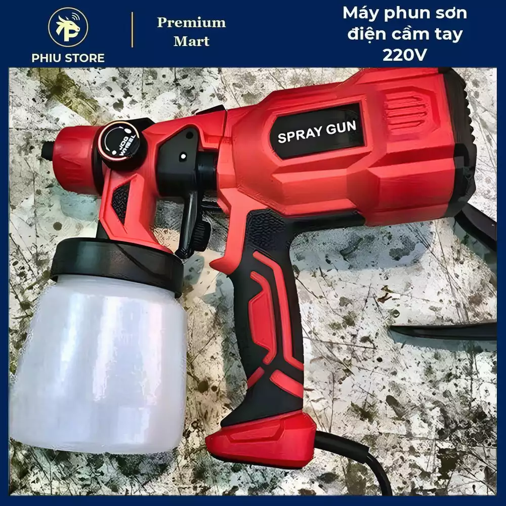 Máy phun sơn điện cầm tay - máy phun sơn 220V, súng phun sơn chạy điện