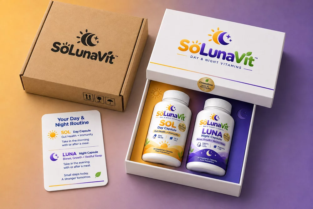 The SoLunaVit box set with SOL and LUNA bottles