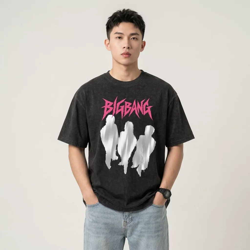 Áo BIGBANG Rock Chữ Hồng - Tee Oversized - ảnh thứ 2