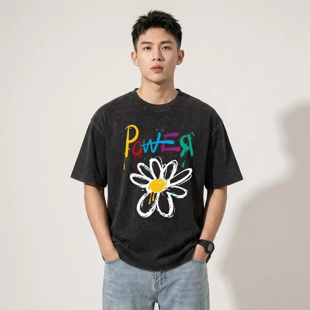 Áo G-Dragon POWER Hoa Cúc - Tee Oversized - ảnh thứ 2