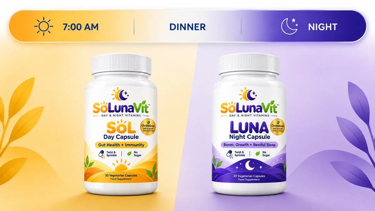 Morning to night timeline - SOL at breakfast, LUNA at dinner