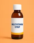 Multivitamin syrup bottle