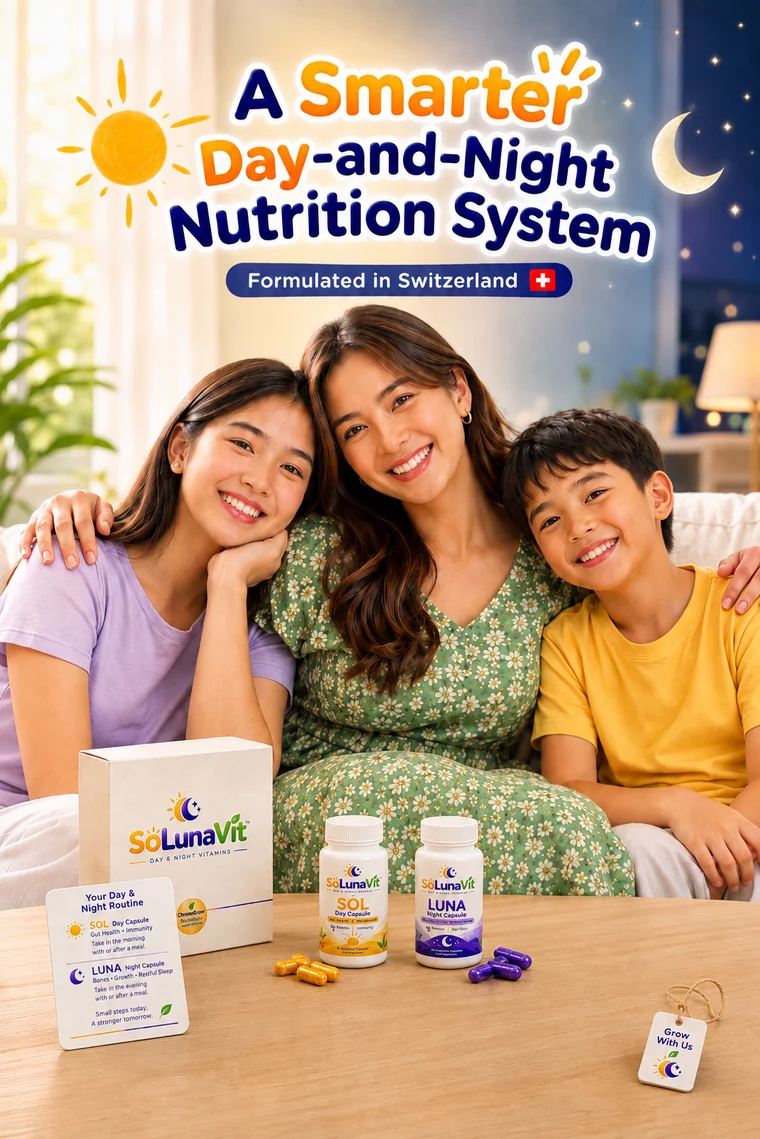 A Filipino family with the SoLunaVit day and night nutrition system