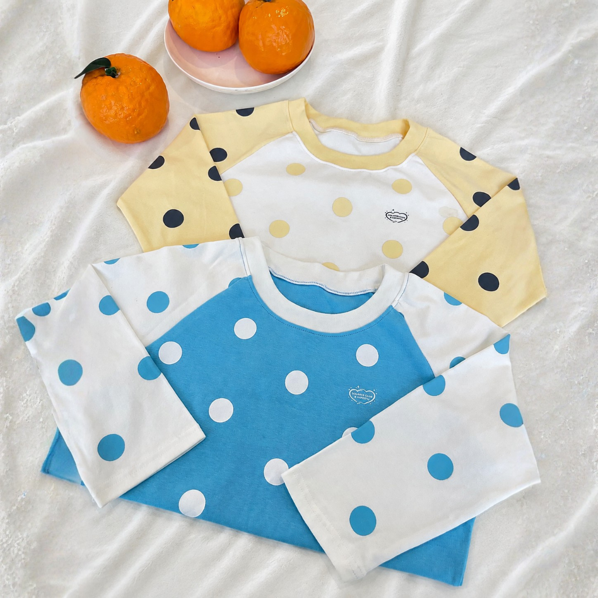 Áo Raglan Tay Lửng GUPO Milky Dot Form Ôm Vừa Thun Cotton Borip Co Giãn Chấm Bi Phối Màu - ATL01_thumbnail_10