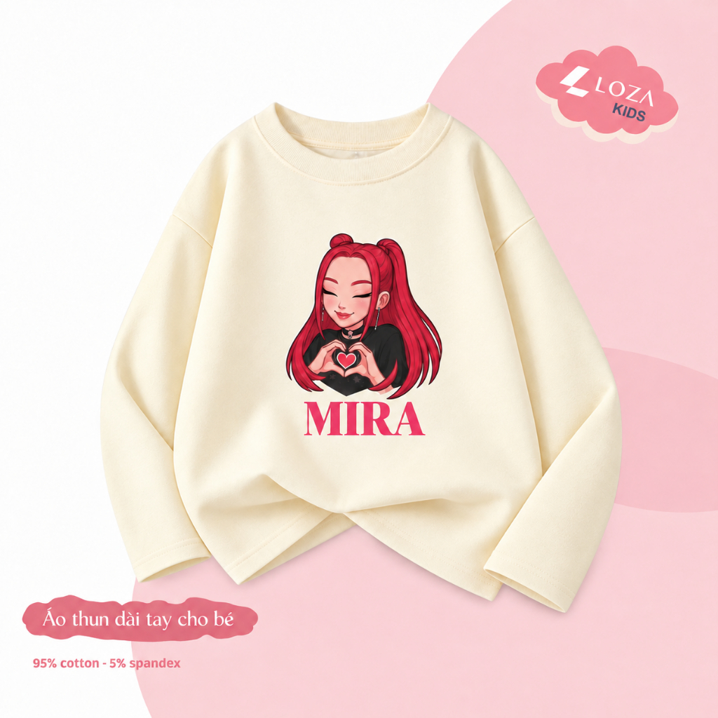 Áo thun dài tay bé gái hình band nhạc nữ Huntrix -  Loza Kids KT016_thumbnail_9