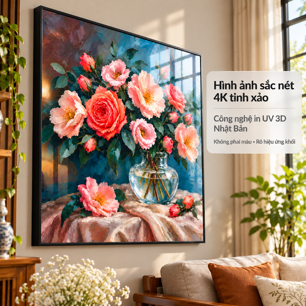 Tranh Bình Hoa Rực Rỡ – mẫu hoa hồng_thumbnail_2