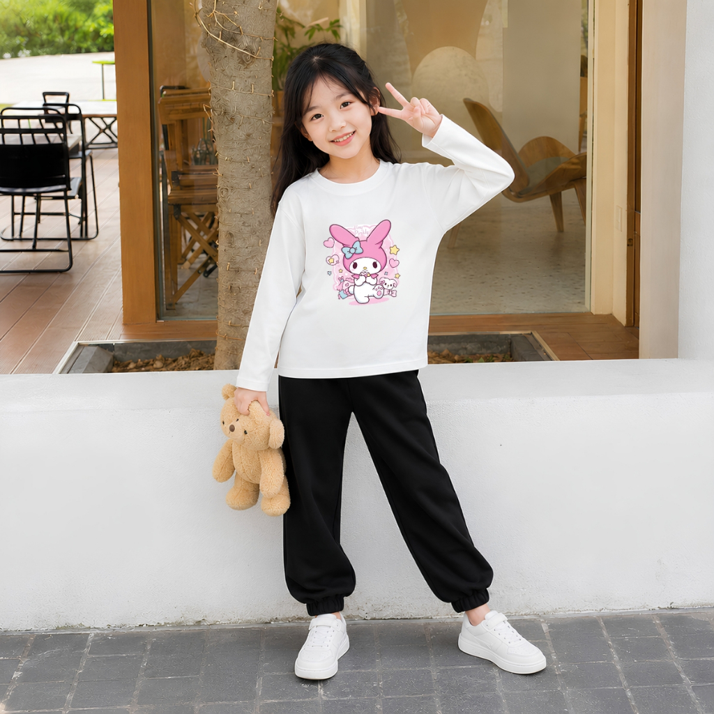 Set bộ Thu - Đông chất liệu cotton bé gái hình Medoly đáng yêu - Loza BW723_thumbnail_0