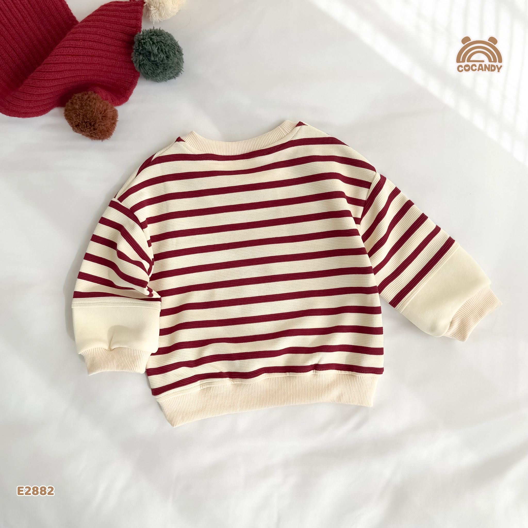 Áo dài kẻ ĐỎ BE hình cây thông_thumbnail_2