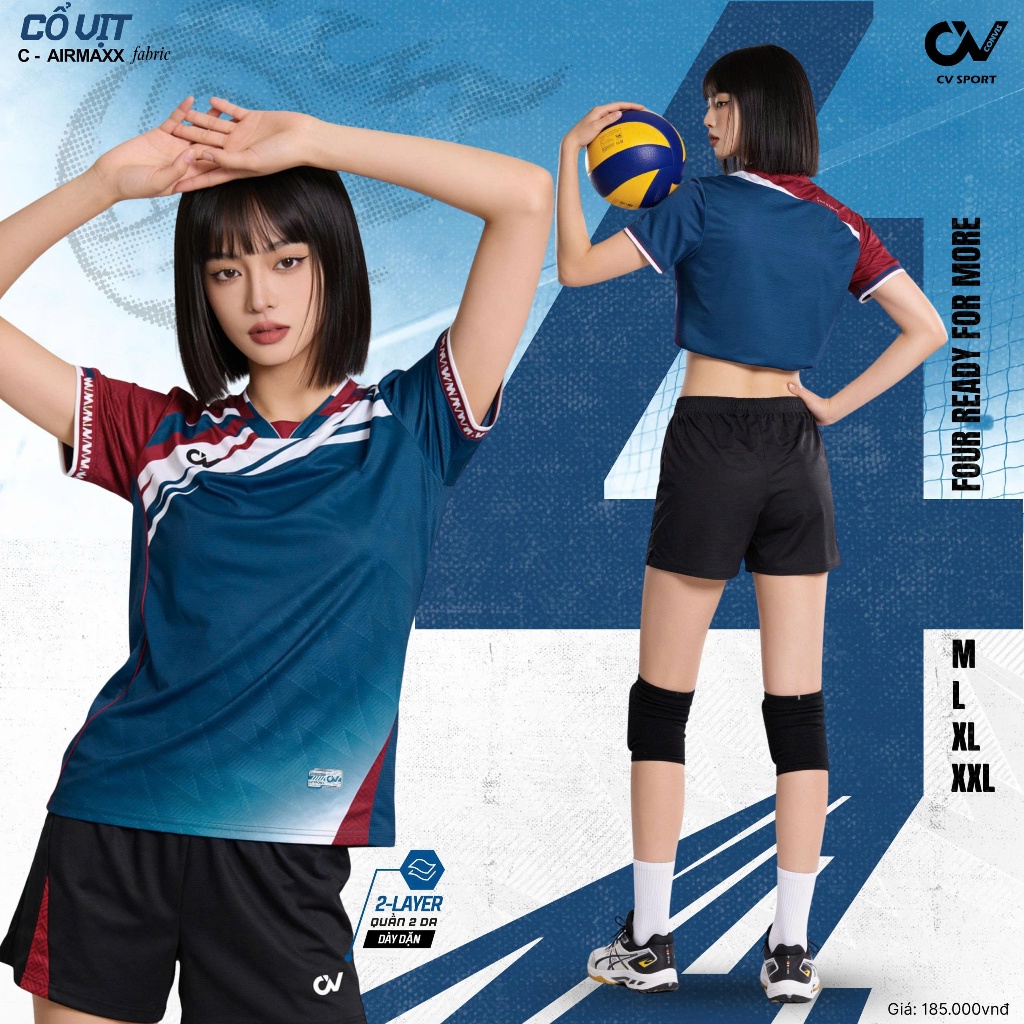 BST Quần Áo Bóng Chuyền CV CV04 Thun Mè C-Airmaxx Thoáng Khí Thể Thao Đương Đại_thumbnail_4