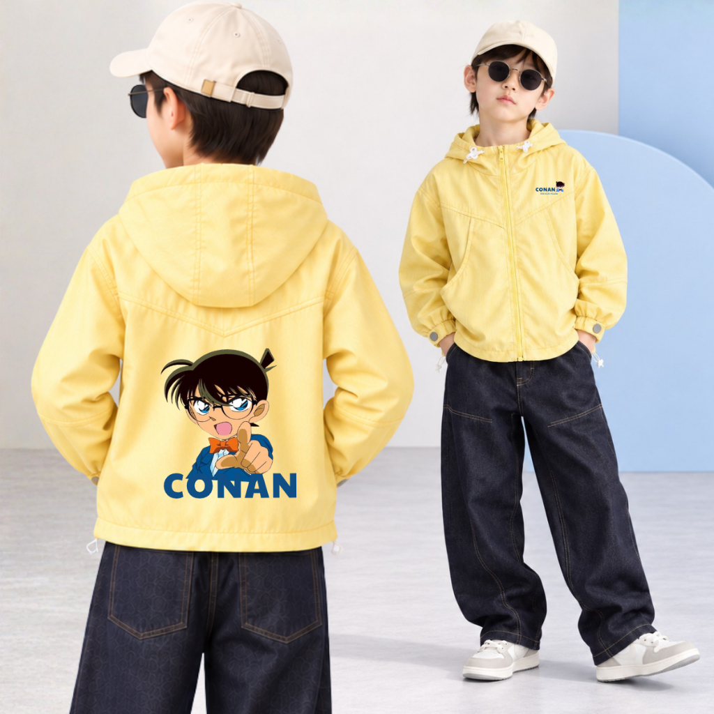 Áo gió bé trai in hình Conan, Doraemon, Mickey -  Loza Kids AJ001_thumbnail_2
