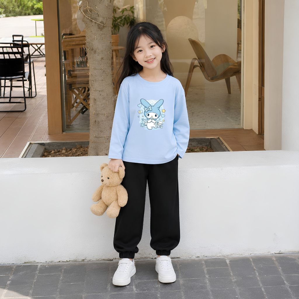Set bộ Thu - Đông chất liệu cotton bé gái hình Medoly đáng yêu - Loza BW723_thumbnail_2