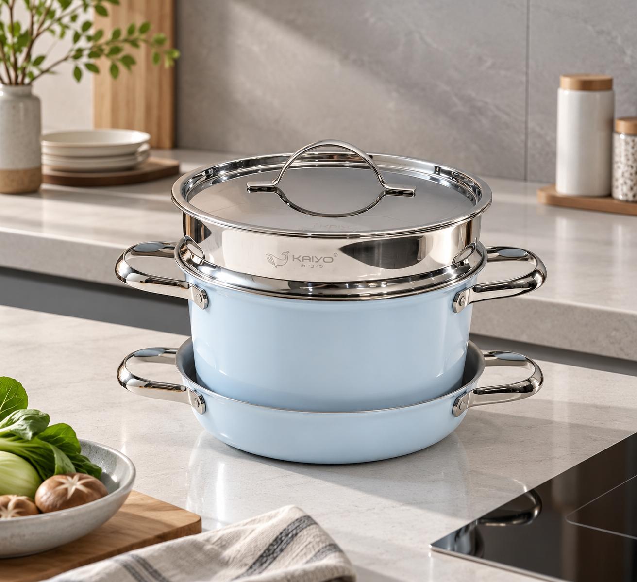 BỘ NỒI, CHẢO, XỬNG INOX 304 STACKABLE KAIYO SIZE 20CM_thumbnail_4