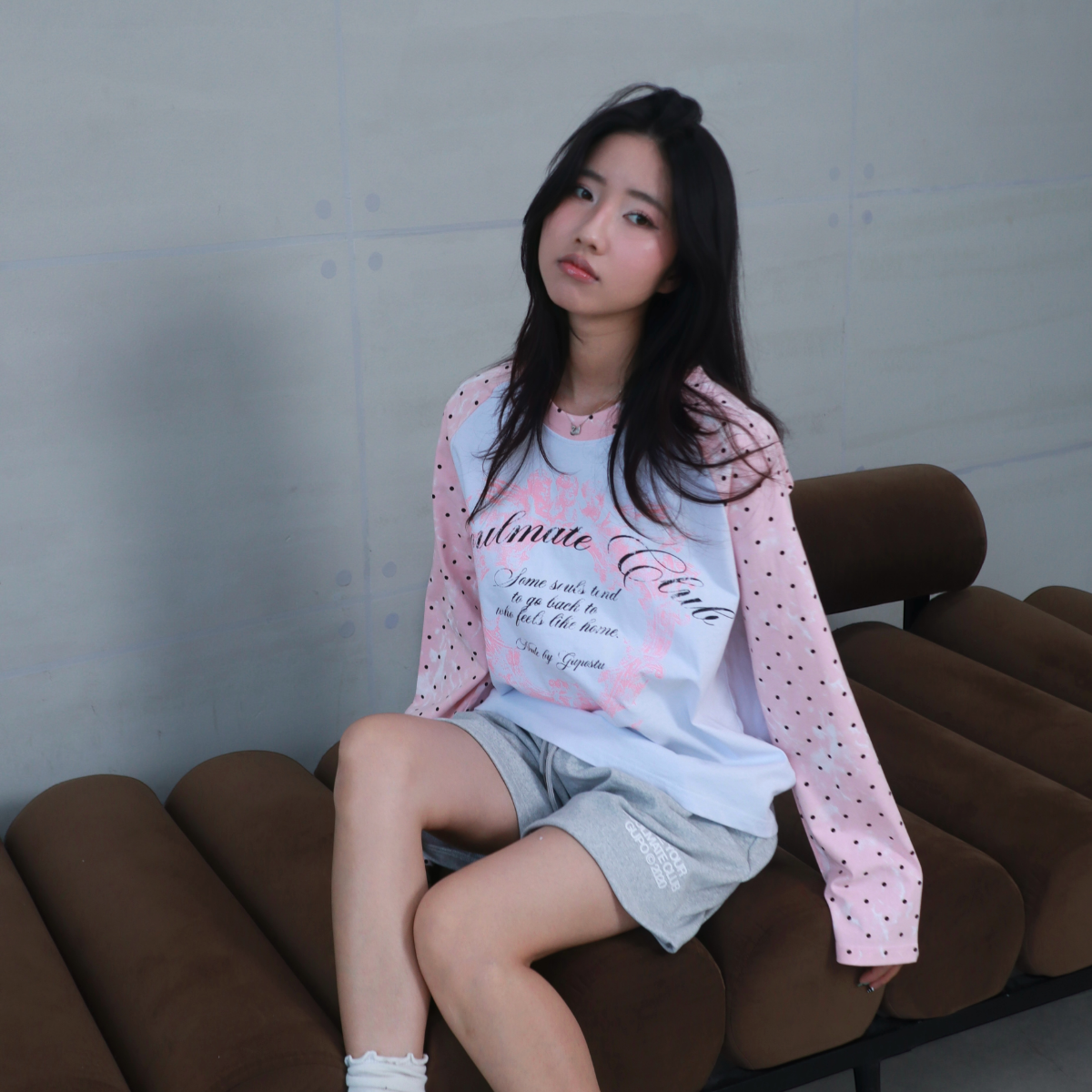 Áo Thun Tay Dài Raglan GUPO Sky Dot Chấm Bi Cotton Form Boxy Local Brand - ATD06