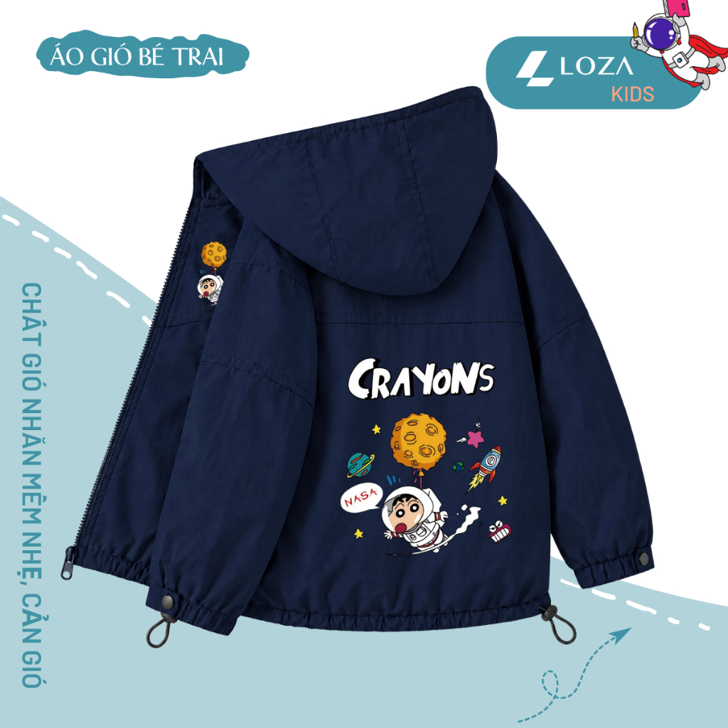 Áo gió cho bé trai in nhiều hình đáng yêu - Loza Kids  mã AJ003_thumbnail_3