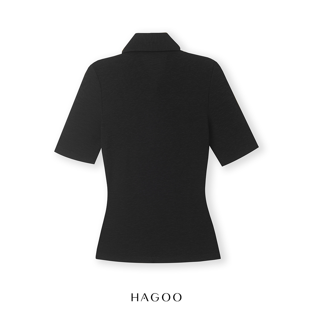 Áo thun tay cộc cổ polo cúc trang trí_thumbnail_9