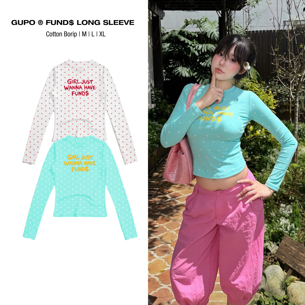 Áo Thun Body Tay Dài GUPO FUND$ Long Sleeve Form Ôm Body Thun Borip Co Giãn Local Brand - ATD04