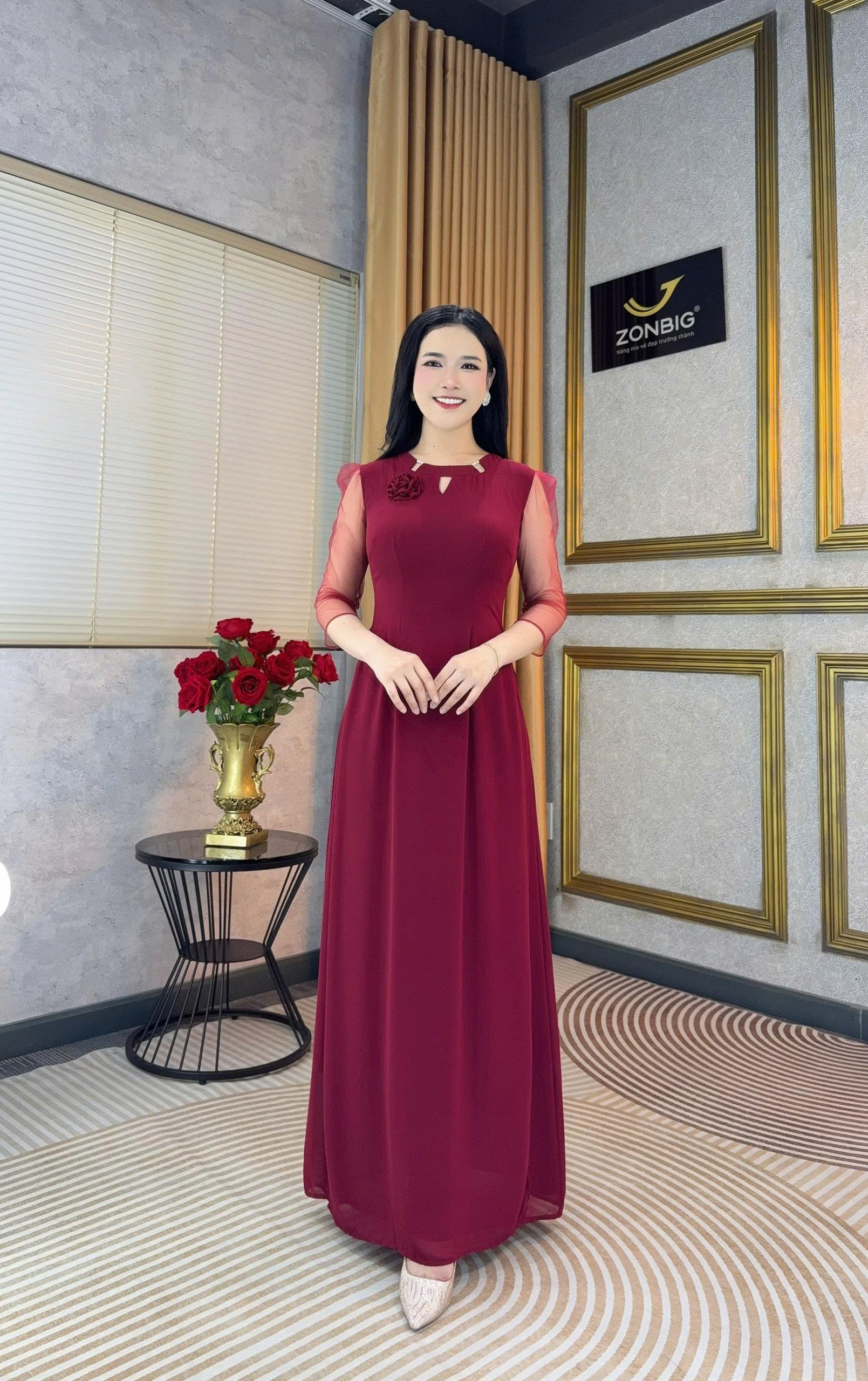 Đầm giả áo dài - Y2231 - Thương hiệu ZONBIG_thumbnail_4