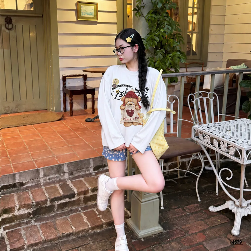 Áo tay dài unisex Miucho form boxy cổ tròn vải tici ATD00060 4579_thumbnail_5