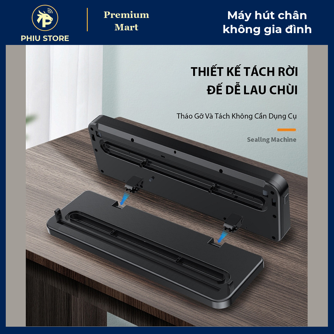 Máy Hút Chân Không Gia Đình Hút Khô Và Ướt, Hàn Miệng Túi Rộng 30 Cm - Bảo Quản Thực Phẩm - PHIU STORE_thumbnail_1