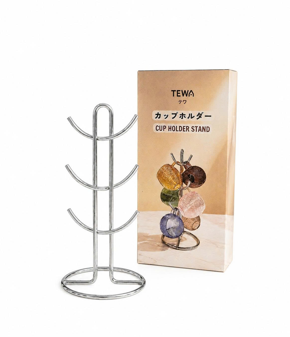 Giá treo cốc 6 móc 39 x 17cm, TEWA