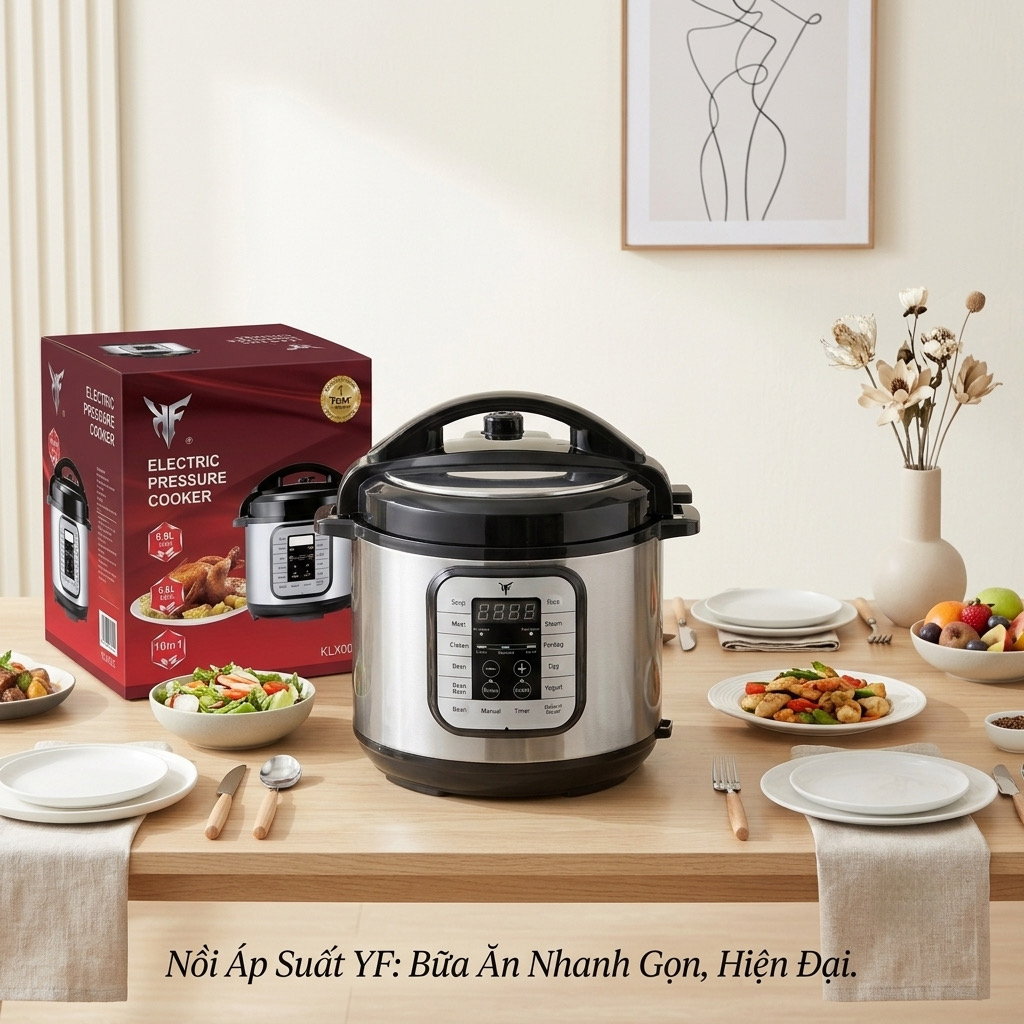 Nồi Áp Suất Đa Năng YF KLX002 (6L - 1000W) 10 chế độ_thumbnail_2