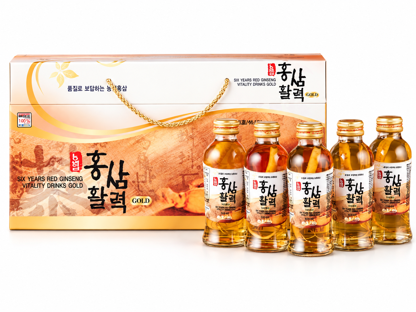 Nước bổ nhân sâm có củ bên trong (10 chai)