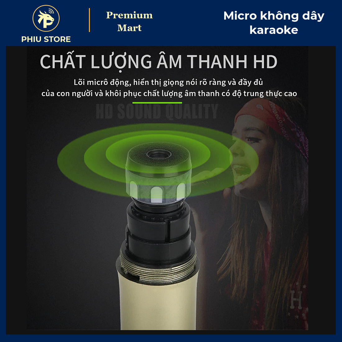 Bộ Micro Không Dây Karaoke UHF Cầm Tay, Kèm Đầu Thu Cắm Loa Kéo, Âm Ly, Mixer - PHIU STORE_thumbnail_4