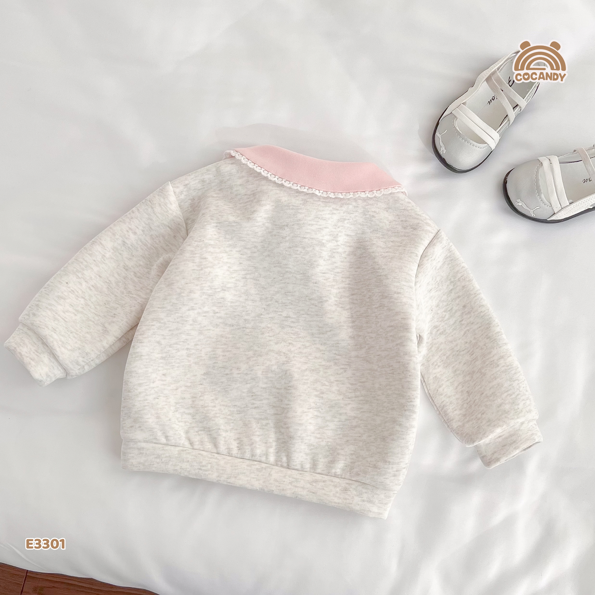 Áo dài nỉ XÁM chữ hồng_thumbnail_3