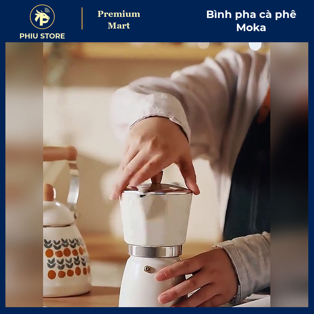 Bình Pha Cà Phê Moka Nhôm 150 Ml, 300 Ml Kiểu Ý - Ấm Pha Espresso Tại Nhà Hai Tầng Có Van An Toàn - PHIU STORE_thumbnail_5