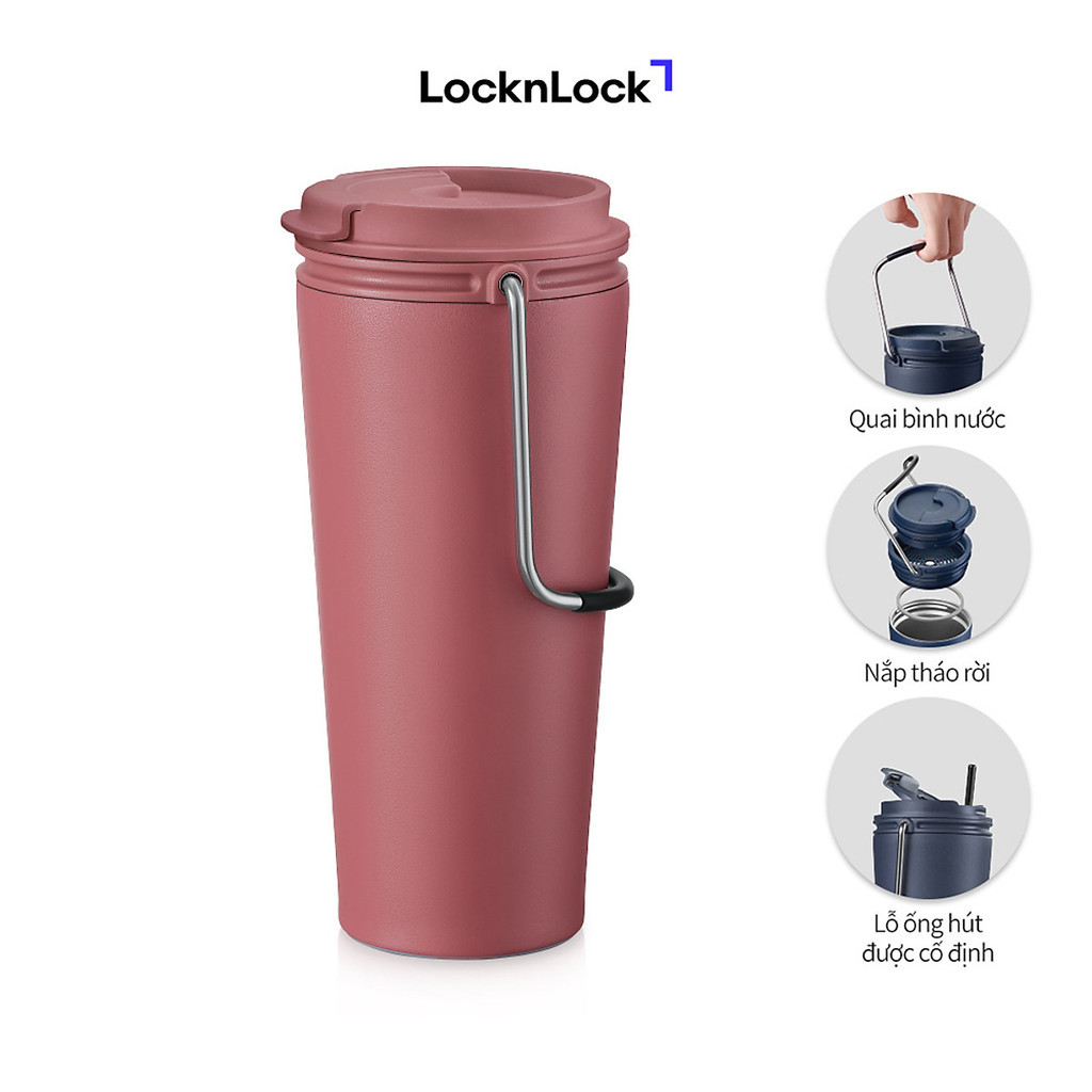 Bình giữ nhiệt LocknLock Bucket Tumbler - Màu hồng đậm LHC4269DPIK