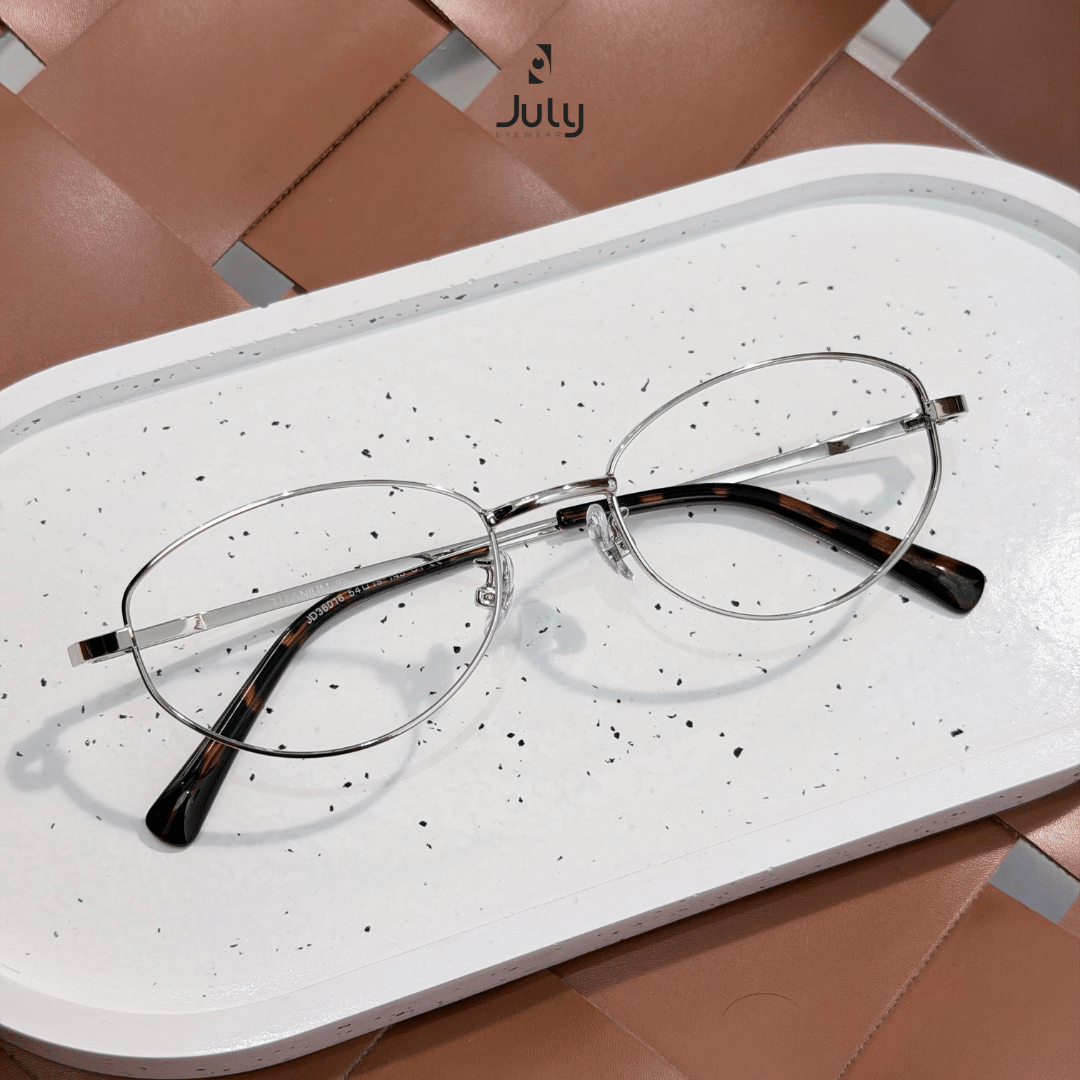 [LOOP] Gọng Kính Titanium Form Oval Vát