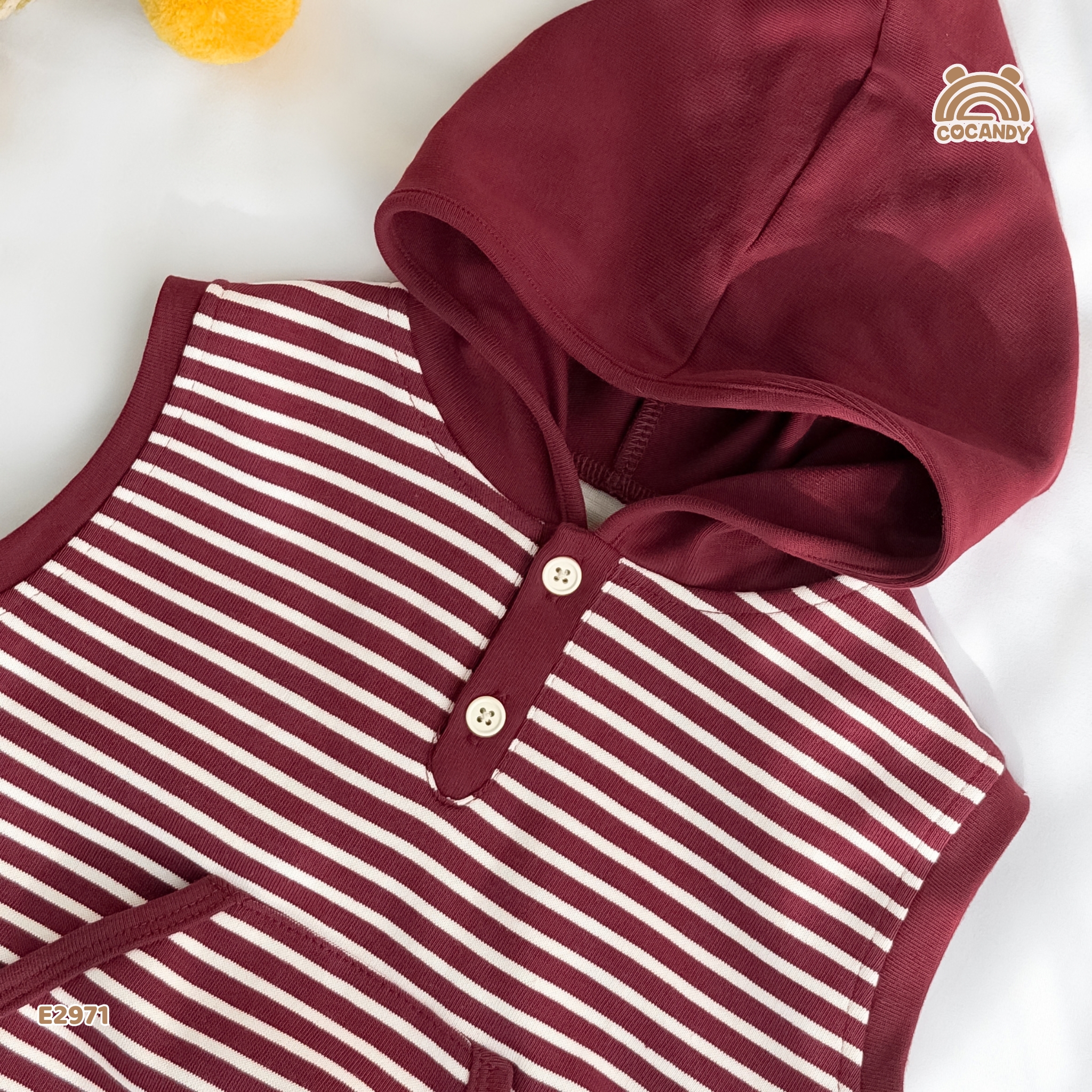 Áo gile kẻ ĐỎ TRẮNG hoodie_thumbnail_4