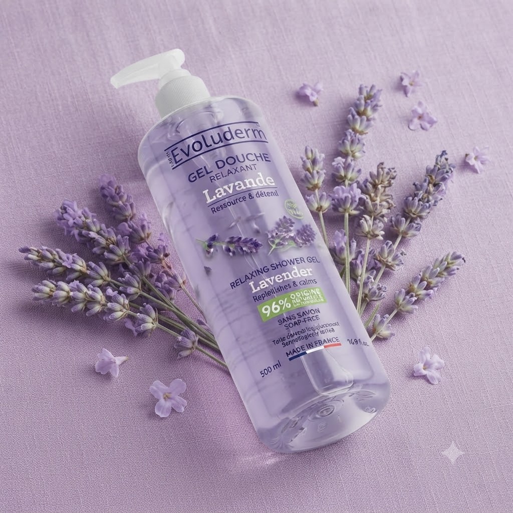 Gel tắm dưỡng da tinh chất Lavender Evoluderm 500ml_thumbnail_3