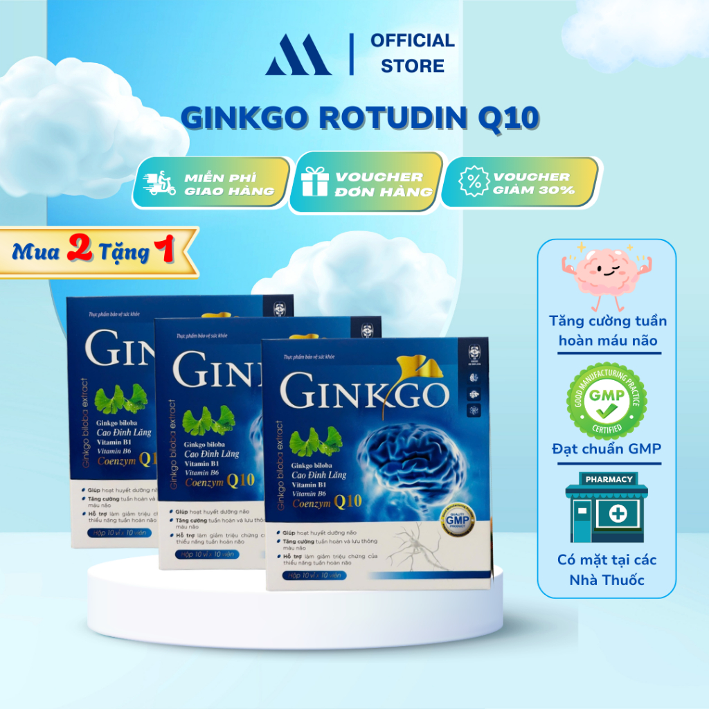 Thực phẩm bảo vệ sức khỏe Ginkgo ( Hộp 10 vỉ x 10 viên )_thumbnail_1