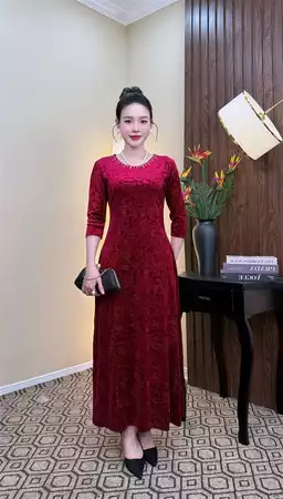 Đầm dáng dài tay lỡ A812_thumbnail_3