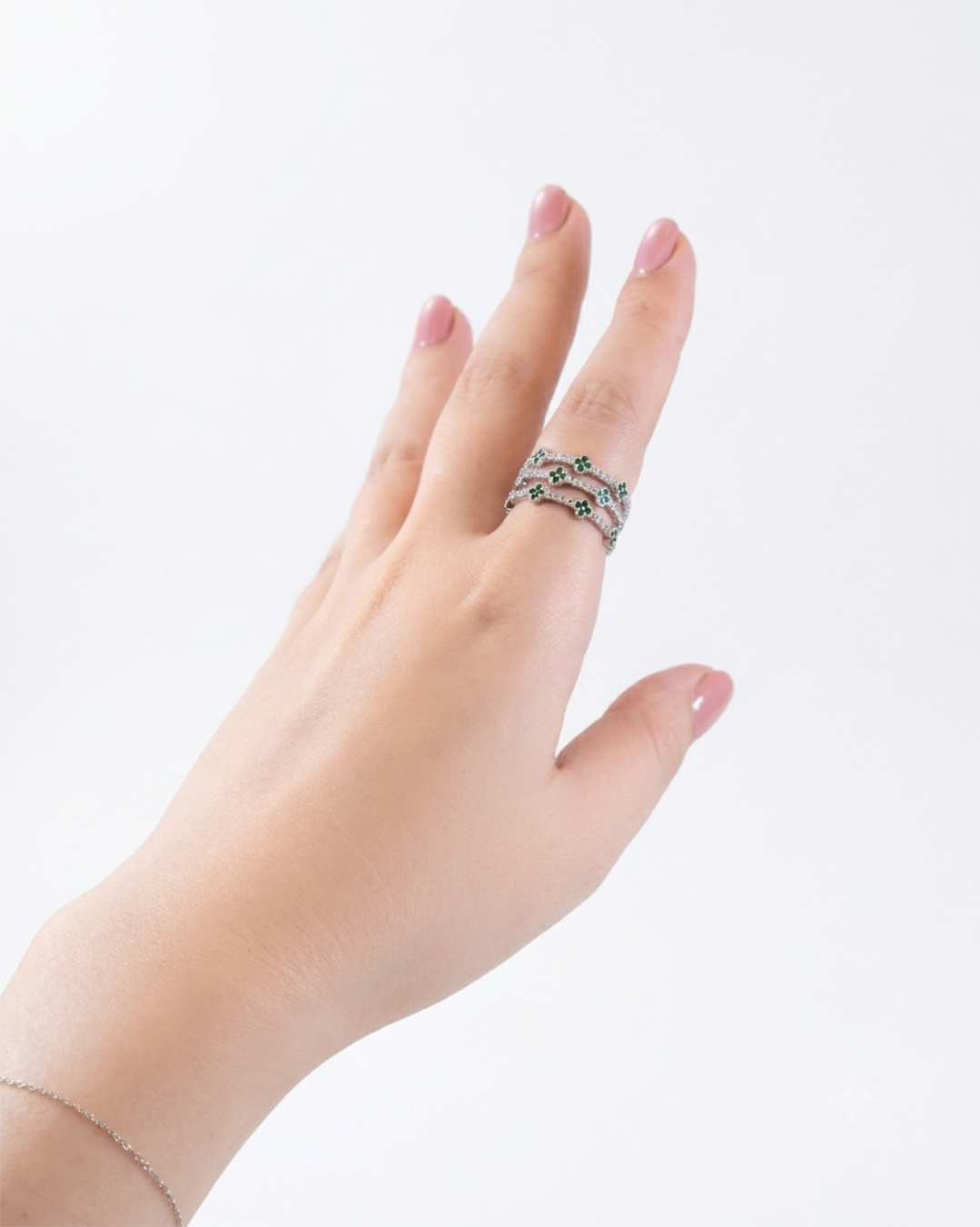  Nhẫn Garland - Bạc 925 mạ Rhodium đính vòng hoa_thumbnail_4