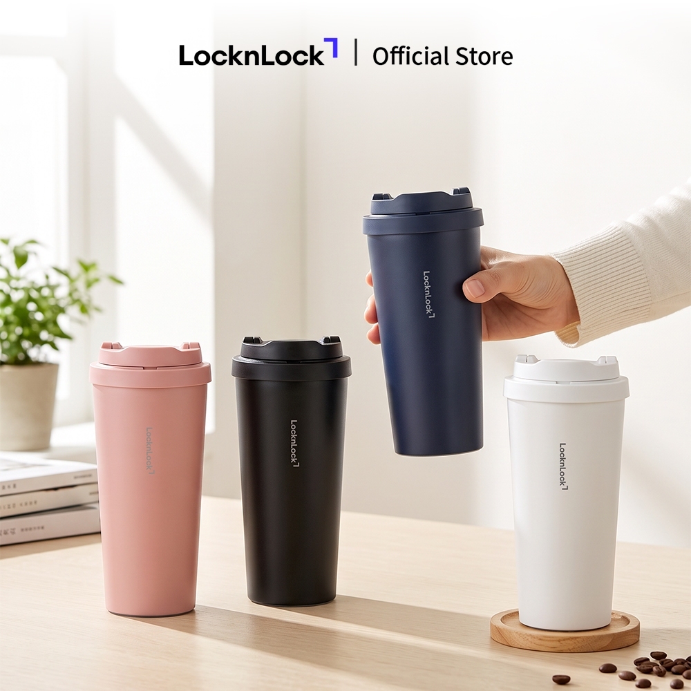 Bình giữ nhiệt Lock&Lock Energetic one-touch thép không gỉ 316L 550ml - LHC3249