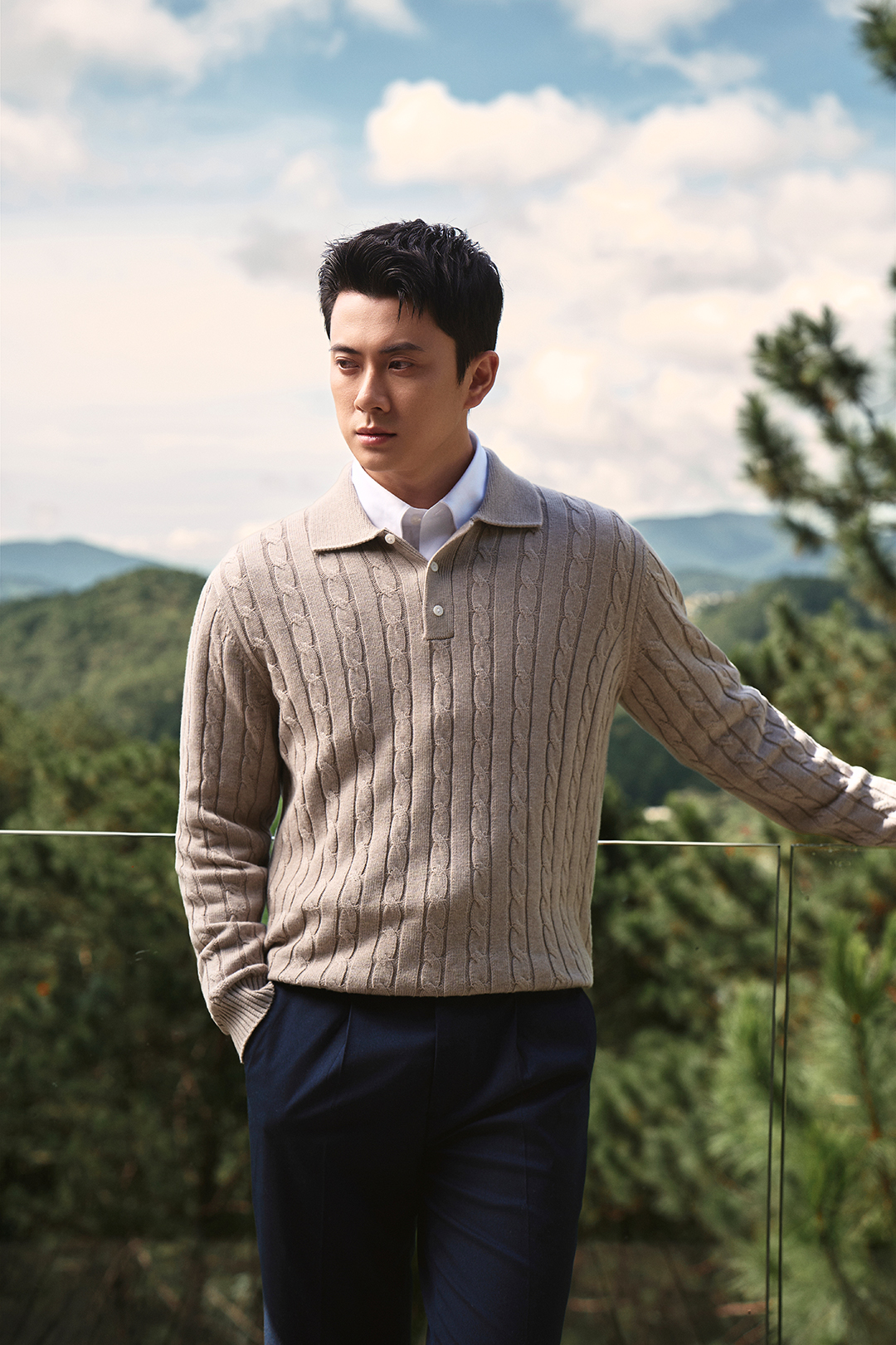 Áo Polo Dệt Kim Premium Twist Tay Dài