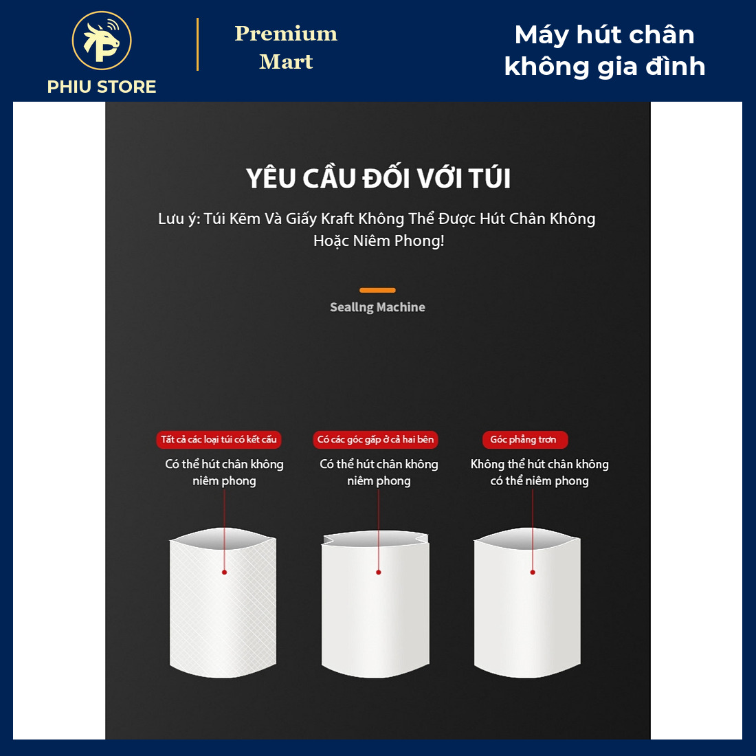 Máy Hút Chân Không Gia Đình Hút Khô Và Ướt, Hàn Miệng Túi Rộng 30 Cm - Bảo Quản Thực Phẩm - PHIU STORE_thumbnail_3