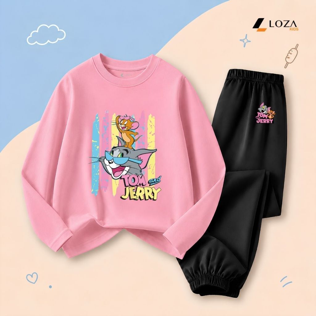 Set bộ Thu - Đông bé trai, bé gái hình Tom & Jerry - Loza Kids BW765_thumbnail_3